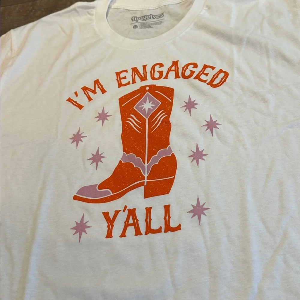I’m Engaged Y’all 👢, Tipsy Elves shirt - Picture 4 of 7